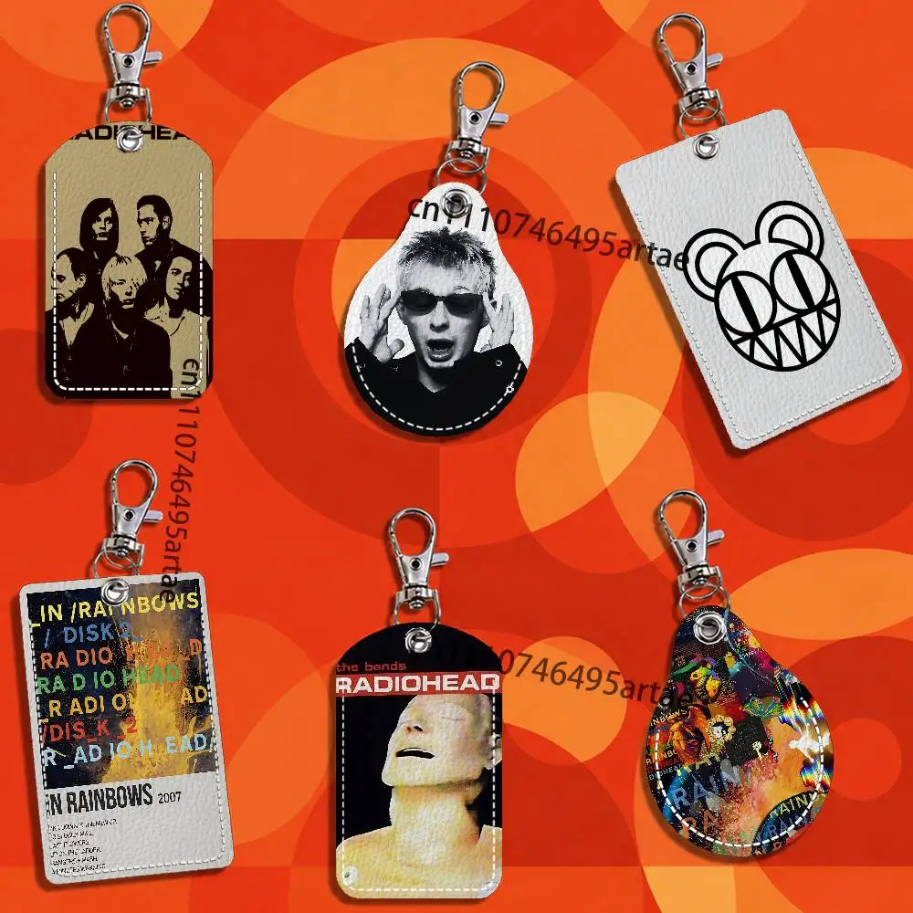 Cool R-Radiohead Band Card Keychain Fashion Pendant Bag ID Door Card Case Bus Card Cute Adult