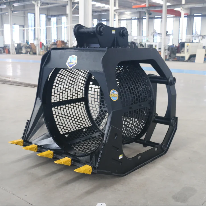 Heavy Duty Screening Bucket Excavator Skeleton Sieve Sifter Shaker Riddle Bucket Attachment For Topsoil Compost Screening