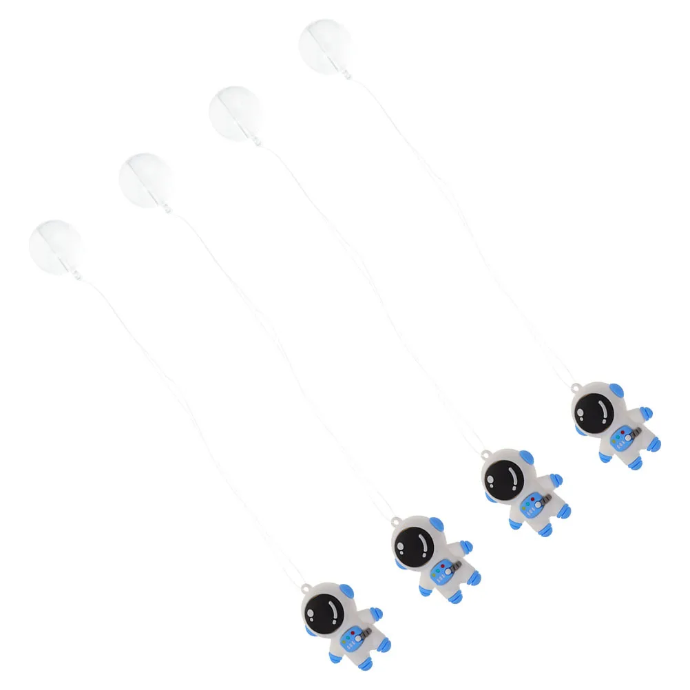 

4Pcs Astronaut Ornament Soft Plastic Fish Tank Aquarium Decor Vivid Pretty Look Creative Design Safe Non Toxic