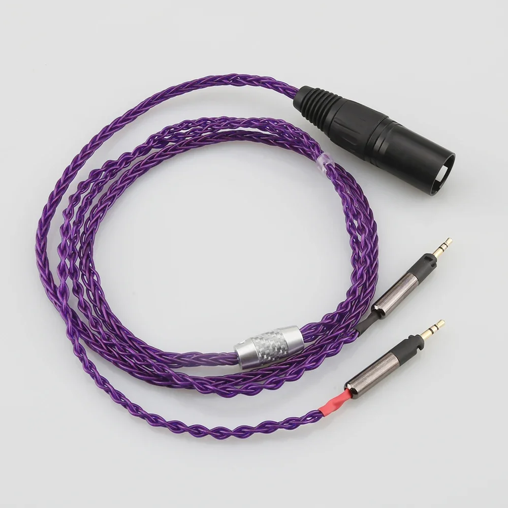 Audiocrast P819AG XLR 4POLES мужской 8-ядерный прозрачный посеребренный плетеный кабель для наушников для ATH-R70X