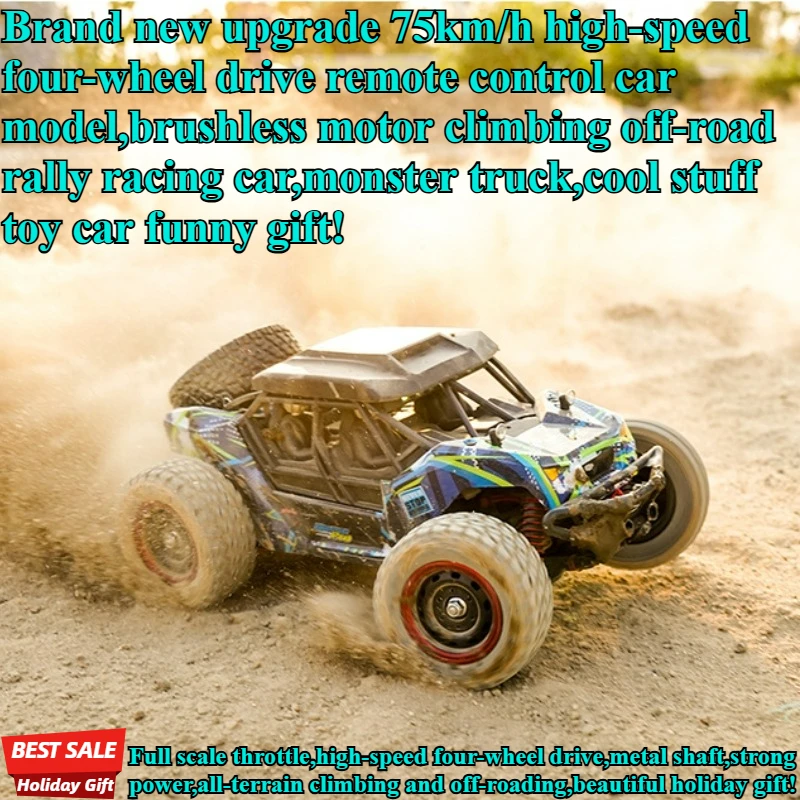 

Kawaii радиоуправляемые автомобили, забавный подарок, модель автомобиля с дистанционным управлением, 75 км/ч, высокоскоростной бесщеточный внедорожный радиоуправляемый грузовик, детские игрушки, крутые вещи, радиоуправляемый гусеничный грузовик