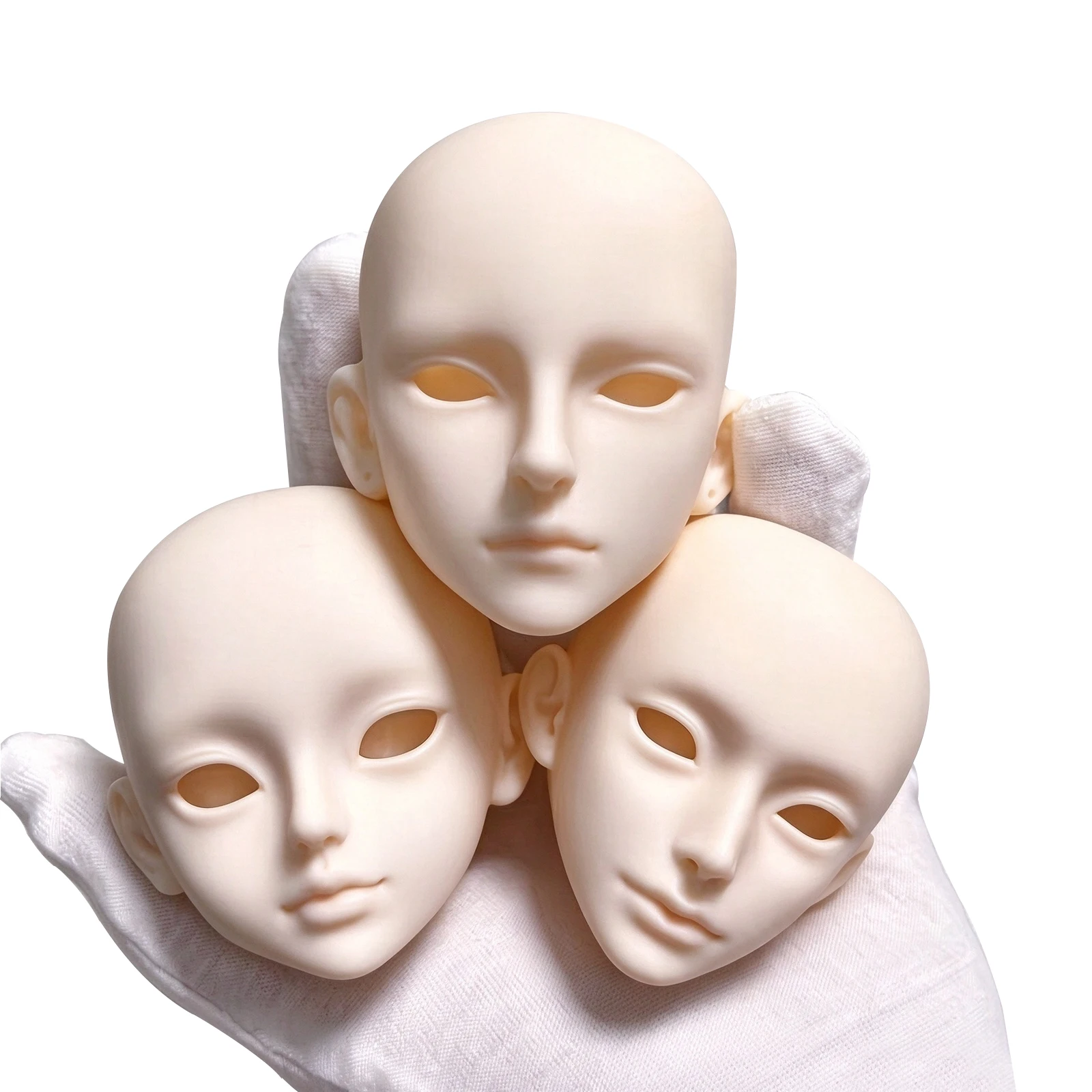 1/6 BJD Practice Makeup Doll Head, Blank Resin Doll Head for Makeup Practice, DIY Unpainted Doll Head