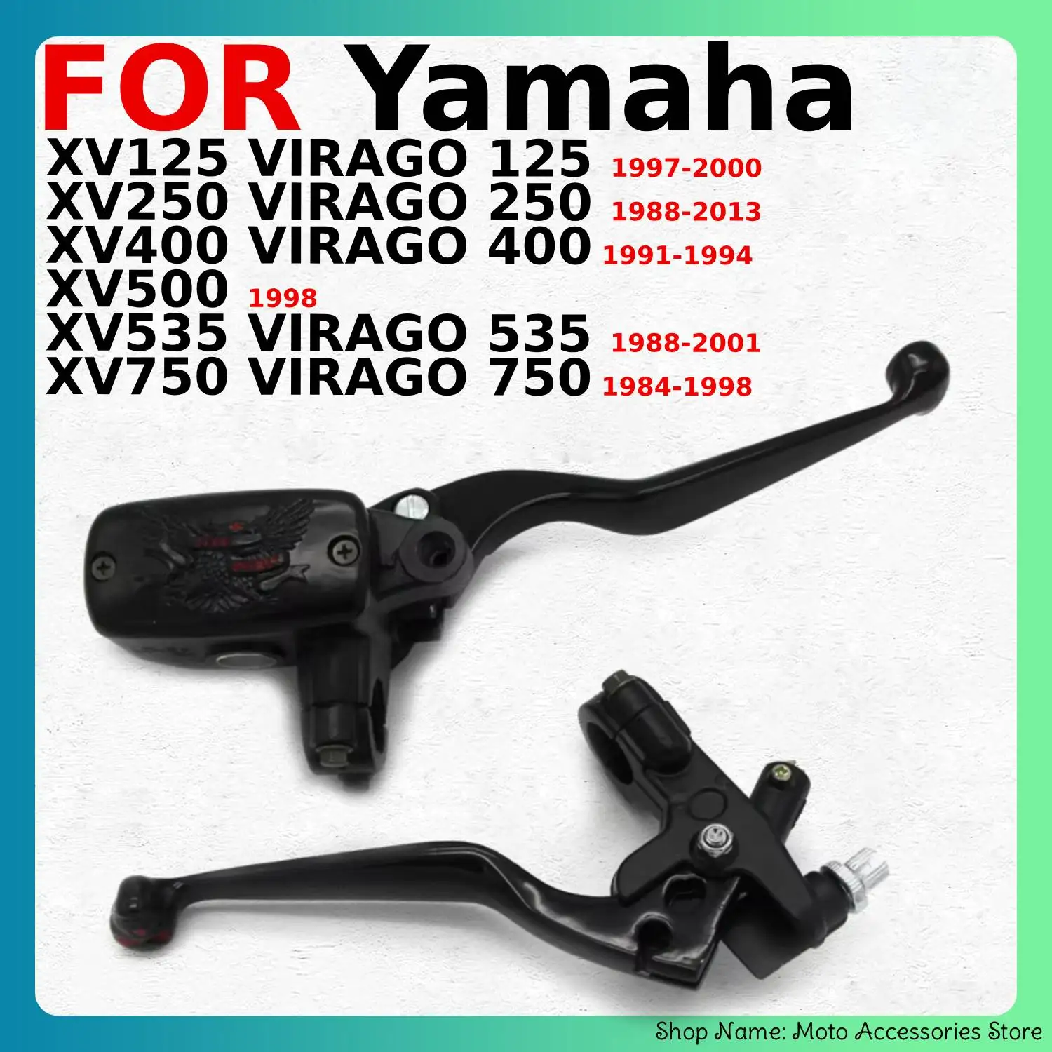

1 Set Motorcycle Brake Master Cylinder Clutch Levers 22mm Fits for Yamaha XV125 VIRAGO 125 / XV250 VIRAGO 250 / XV400 VIRAGO 400