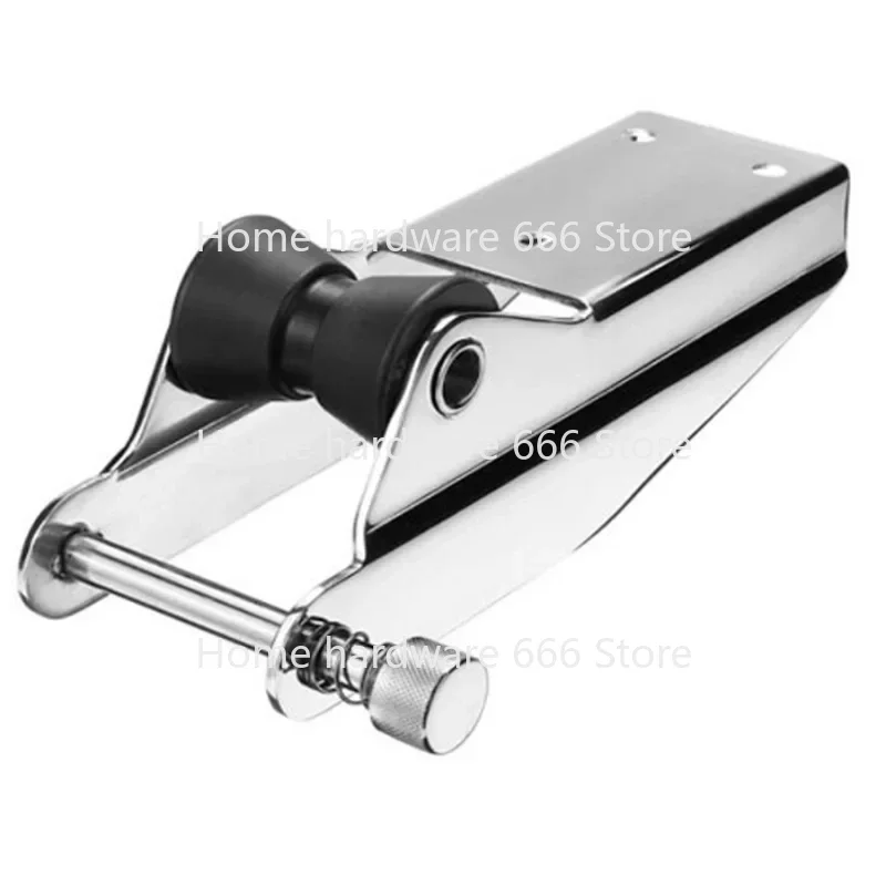 316 Stainless Steel Bow Anchor Roller, Fixed  Fairlead, Marine Boat Docking Nylon , Spring Loaded Pin Prevent, 1Pc