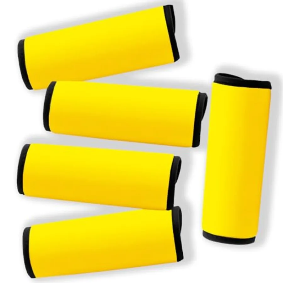 Neoprene Luggage Handle Wraps for Traveling Bright Color Luggage Tags Handle Wraps Handle Covers Gold
