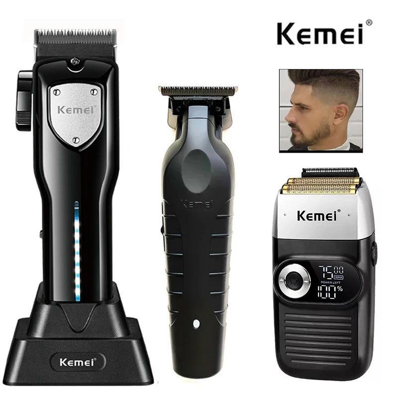 Kemei KM-2299 KM-2026 KM-5083 Professional Hair Clipper Kit Electric Shaver Male Hair Cutting Machine Men’s Trimmer Machine