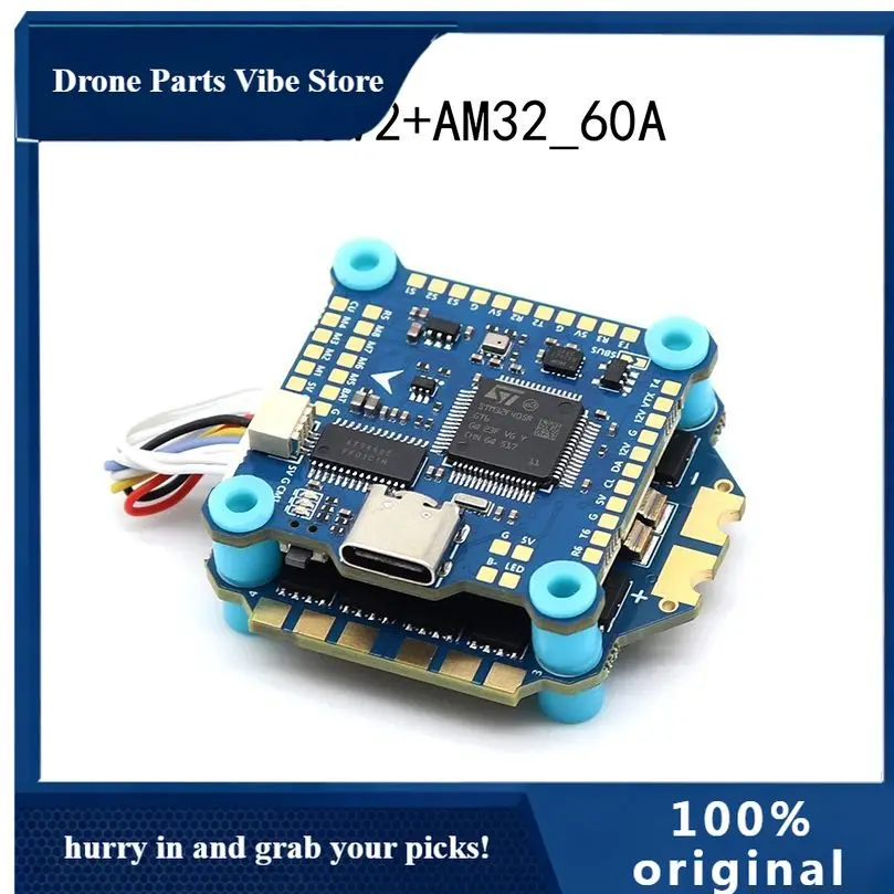 

Полетный контроллер APF405 V2 Stack F4 и регулятор скорости 60A AM32 4IN1 ESC 3-8S Lipo Combo 30.5x30.5мм STM32F405RGT6 для FPV-дронов и гоночных квадрокоптеров RC