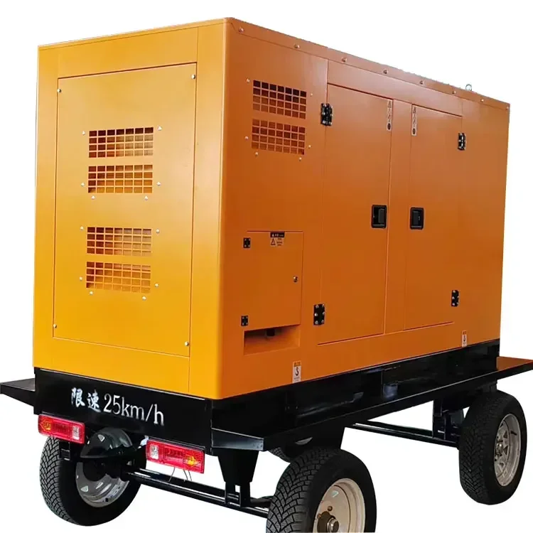 80KW diesel generator set silent mobile trailer portable all copper motor 100KVA price forCummins