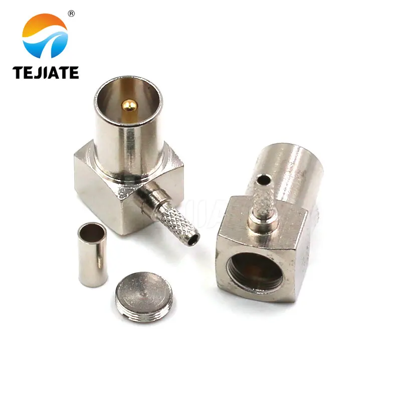 1PCS TV-K/J/JW/KW-1.5 Open Head Elbow Right Angle Female and Male 90 Degrenn Nickelplated RF Coaxial Connector