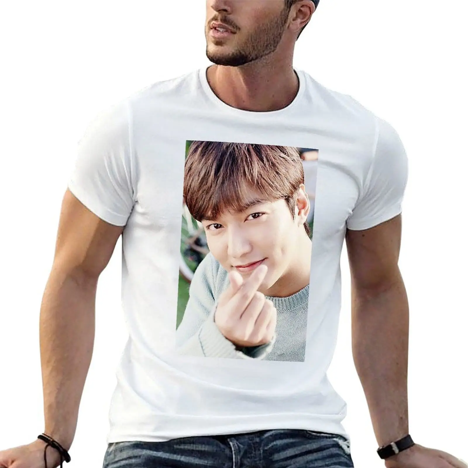 lee min ho love T-Shirt topping street wear mens funny t shirts