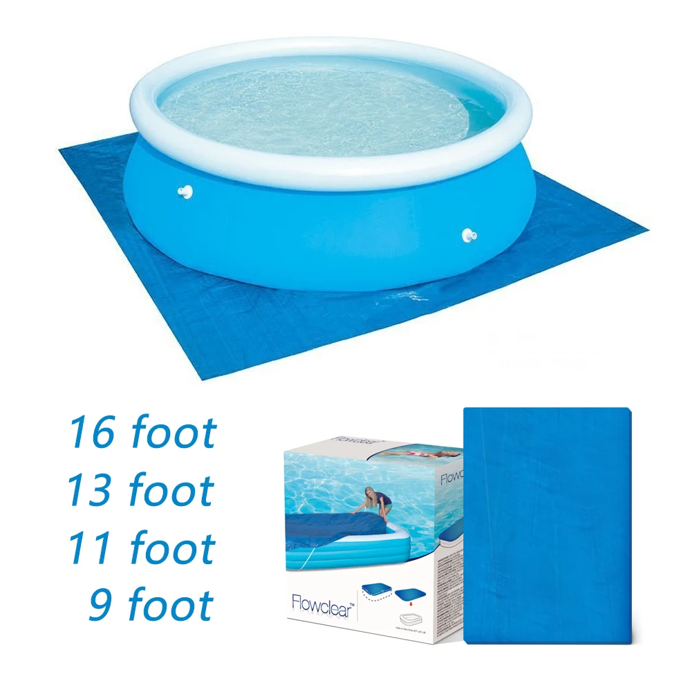 Pool Liner Pad 9/11/13/16' Durable Puncture Resistant Floor Mat Home Pool Bottom Protection Mats Outdoor Pool Liner Pad