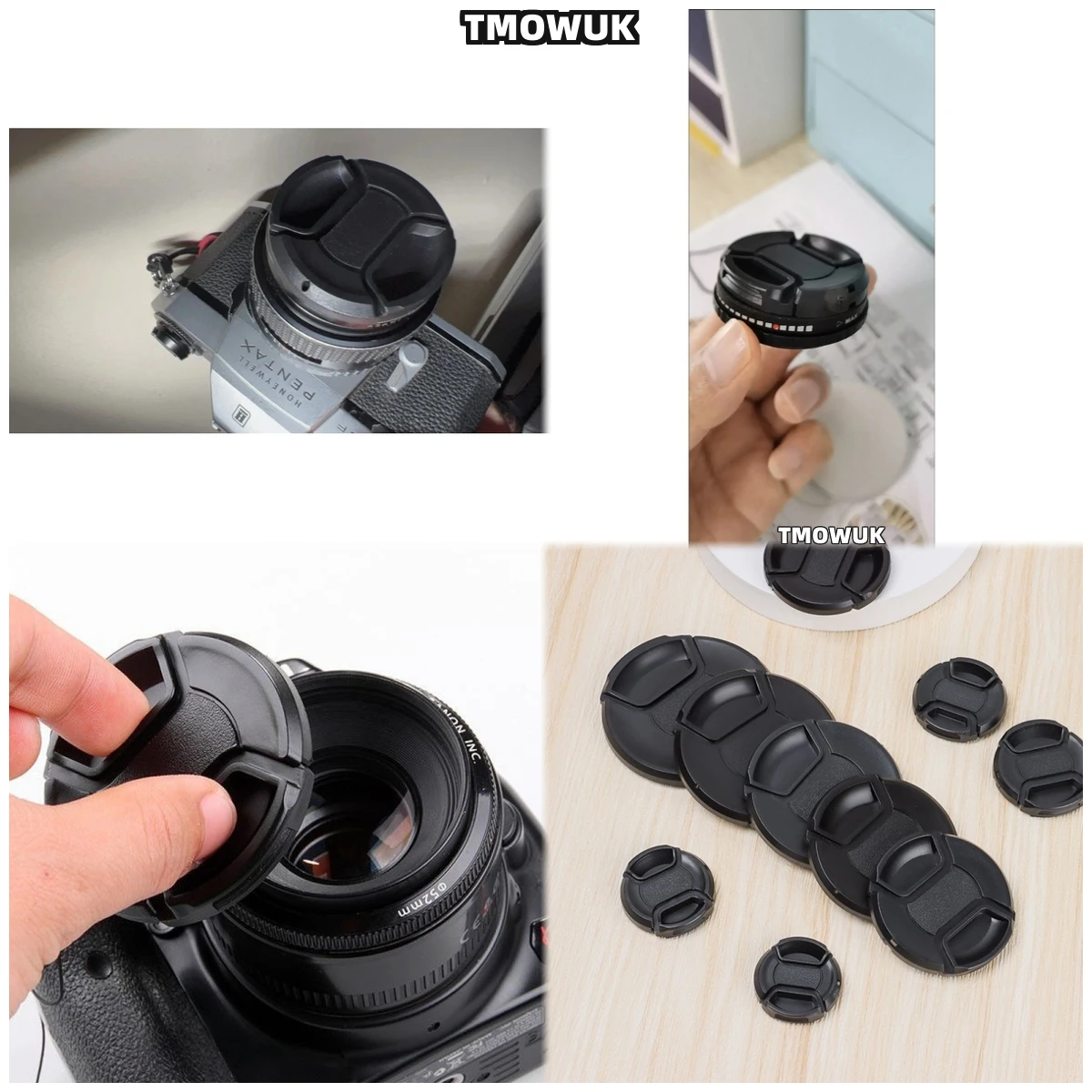 

For Panasonic S1R S9M2 G100 G95 GH6 GX85 GX9 ZS200 DMC-FZ870 DMC-FZ880 Camera Lens Cap Protective Cover Center Pinch Snap-on 49m
