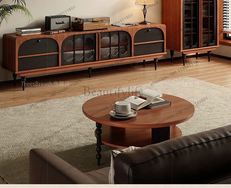 Factory Direct Sales X Glass Doors Tv Stand Vintage Vertical Wall Mid Century Modern Tv Stand Luxury Drawers Meuble Television S