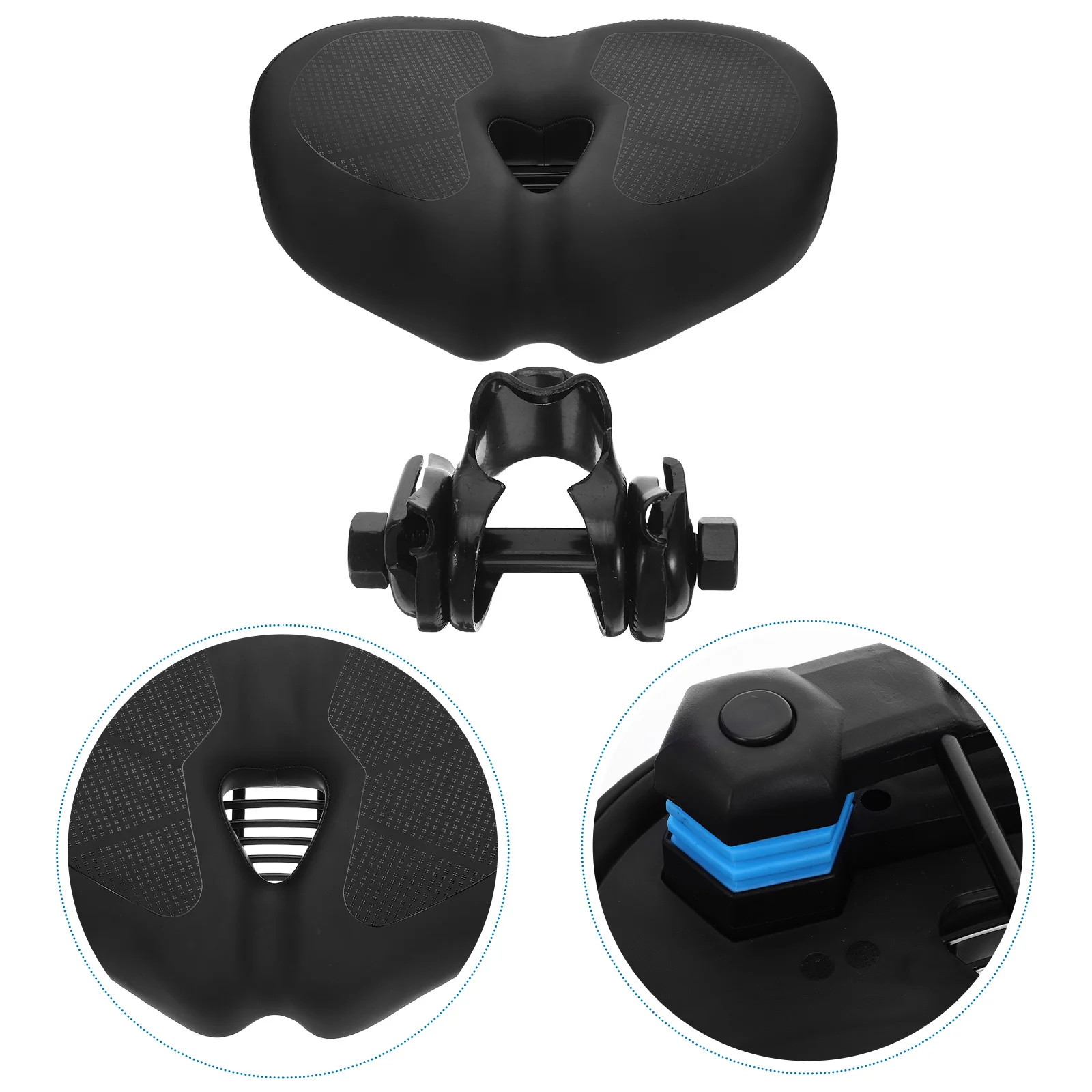 

Folding Wide Bike Saddle High-Elastic Foam Padding Shock-Absorbing Replacement Seat For Mountain City Cycling Outdoor Indoor