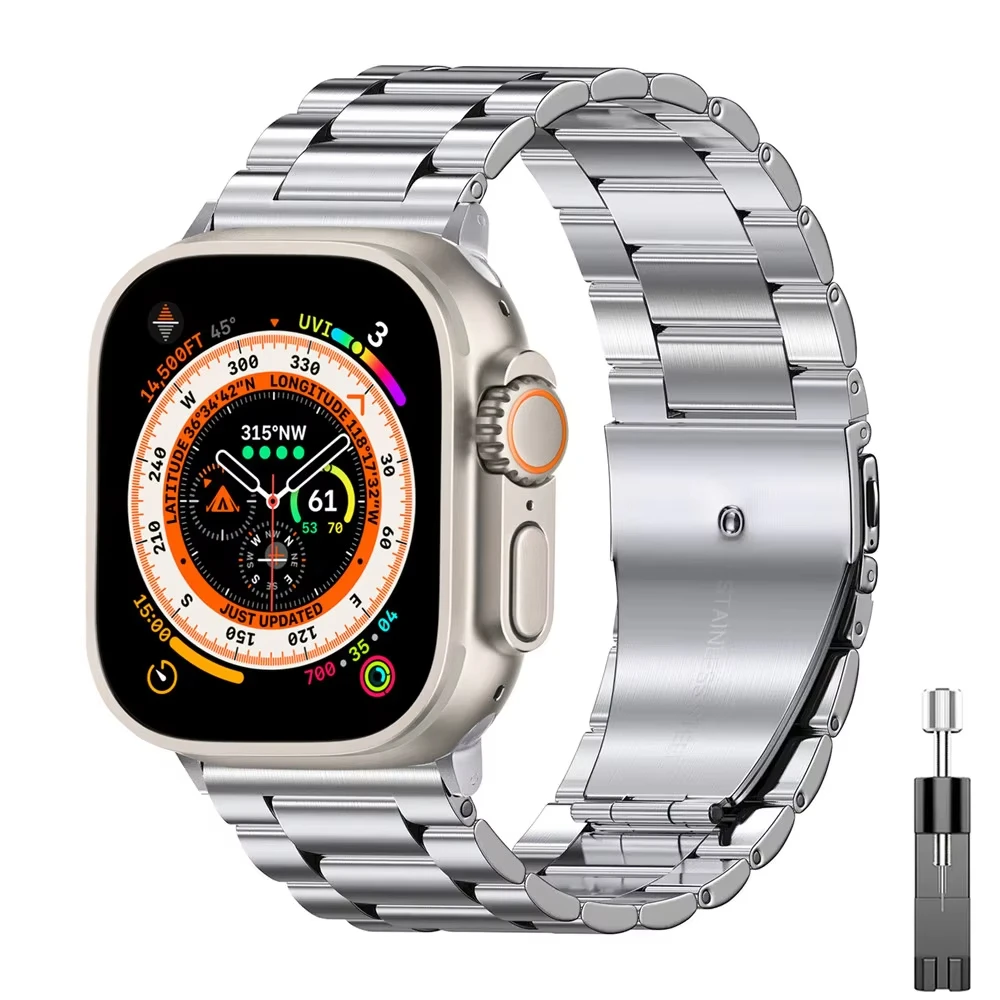 Stainless Steel Titanium Alloy Strap For Apple Watch Band Ultra 4 349mm 44mm 45mm 46mm 41mm Bracelet iwatch Series 8/9/10/11/12