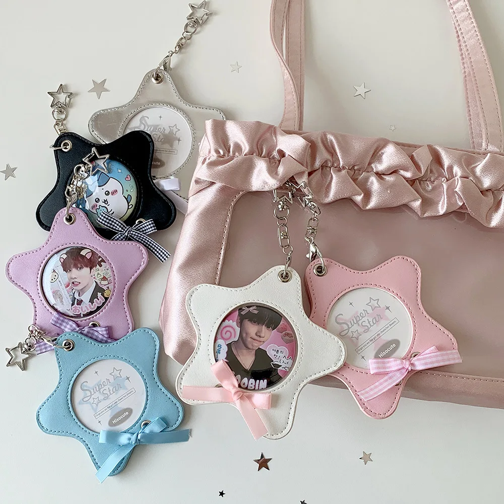 Y2K Korean Fashion Star Bag Pendant Cute Idol 3in Photo Storage Card Album Card Holder Women Decorative Accessories KeychainGift