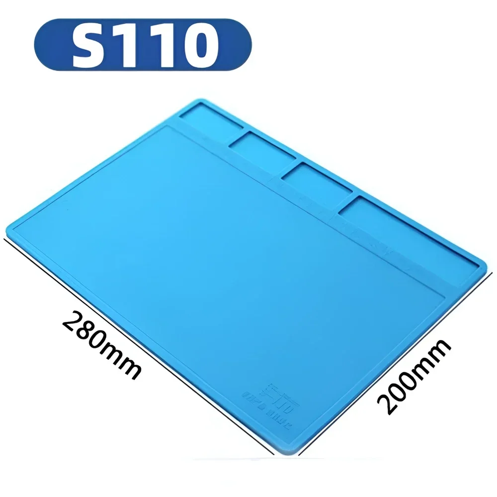 Magnetische mat Siliconen reparatiemat Printplaat Soldeerkussen Hittebestendig 932 ° F Antistatisch voor ESD Iron Phone Repair