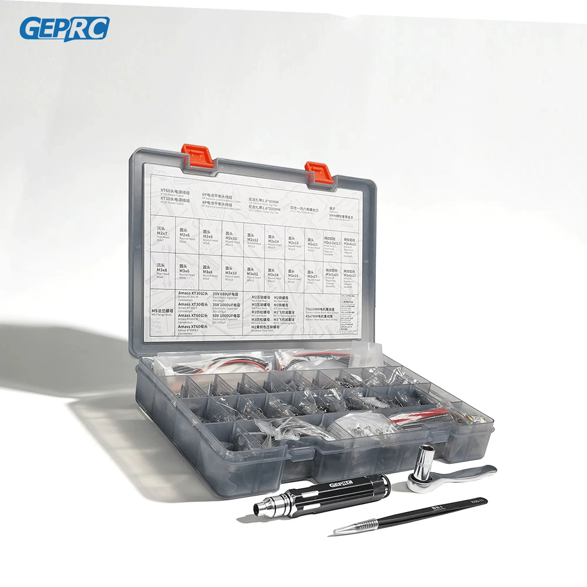 GEPRC RC Drone Hardware Pack Organizer Case FPV Quadcopter Repair Spare Parts Storage Box