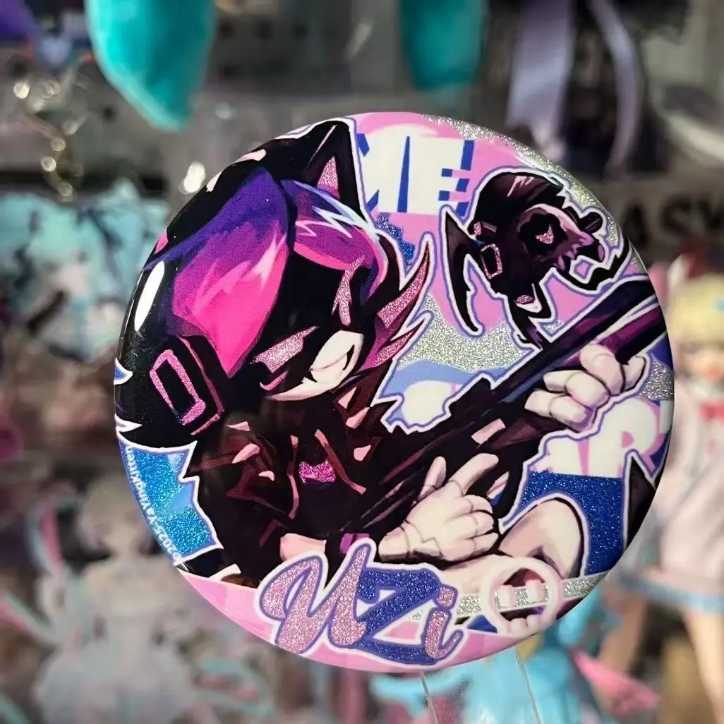 머더 드론즈 캐릭터 틴플레이트 배지 우지 엔 비 제이 싱 애니메이션 만화 원형 브로치 백팩 의류 핀