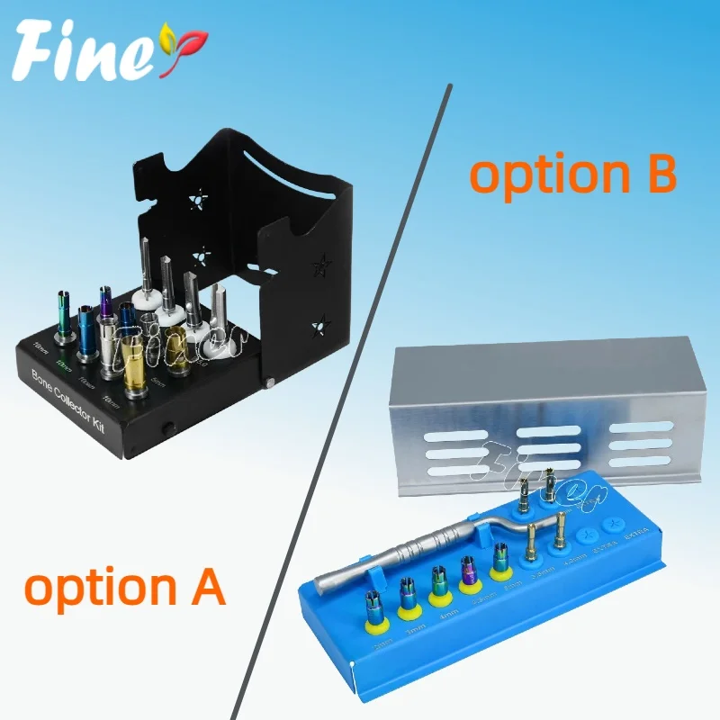 

Finer 1Set Dental Implant Osteotome Instruments Bone Collector Kit Sinus Lift Trephine Bur Drill Tissue Punch Guided Drill Tool