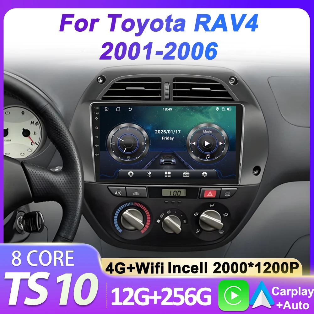 

Car Stereo Android Auto For Toyota RAV4 2001-2006 GPS Navigation Intelligent System Carplay Bluetooth 5G Wifi DSP No 2din DVD