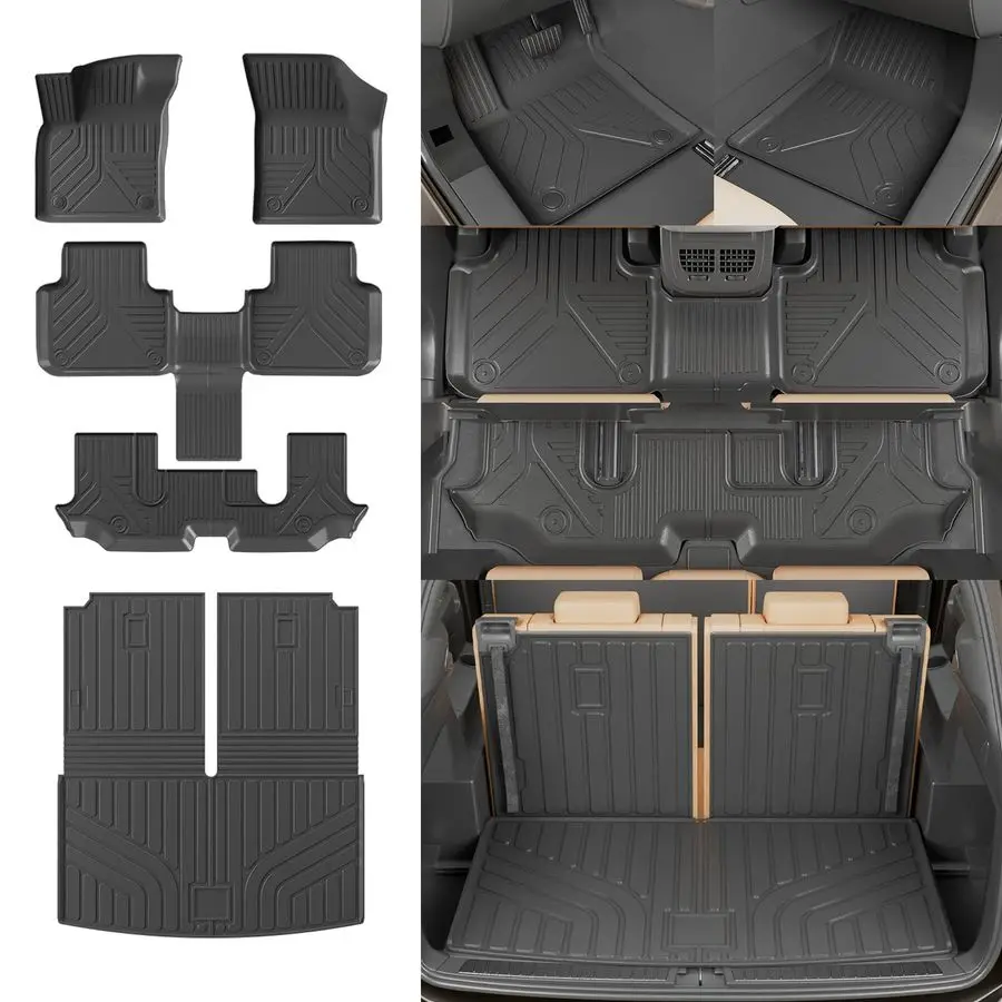 

Floor Mats Compatible with 20182025 2026 Volkswagen Atlas NOT for Cross Sport Trunk Mat Cargo Liner Back Seat Cover 2024 VW Atla