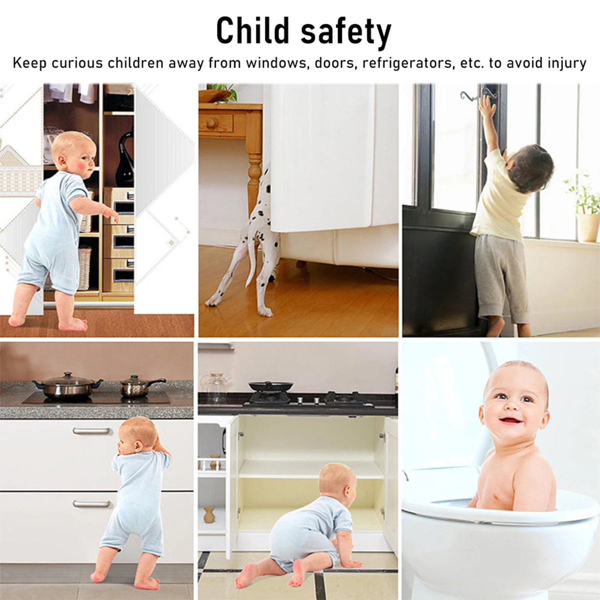 Refrigerator Door Lock With Wire and Key,Self-Adhesive Safety Lock For Window Refrigerator Cabinet Safety Lock Child Safety