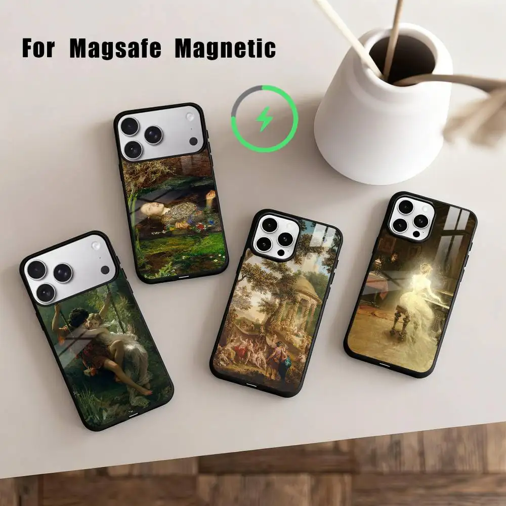 

ART R-Renaissance P-Paintings Phone Case For iPhone17,16,15,14,13,12,11 Plus,Pro Max Magnetic For Magsafe Wireless Charging
