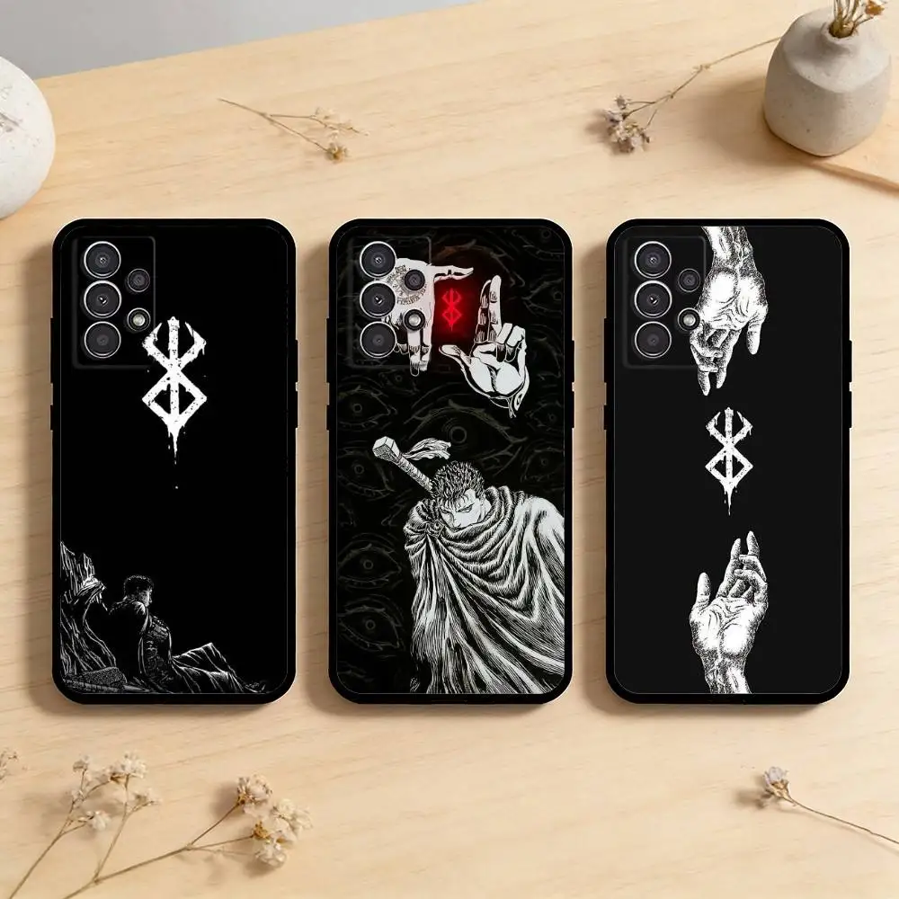 

AAA Anime Berserk Guts Phone Case For Samsung Galaxy A73,A72,A71,A70,A53,A52,A51,Others Soft Black Cover