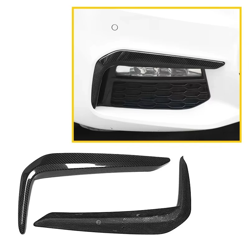 

G30 Carbon Fiber Front Fog Light Lamp Eyebrow Cover Trim for New 5 Series G30 2020 Eyelid Sticker Cover