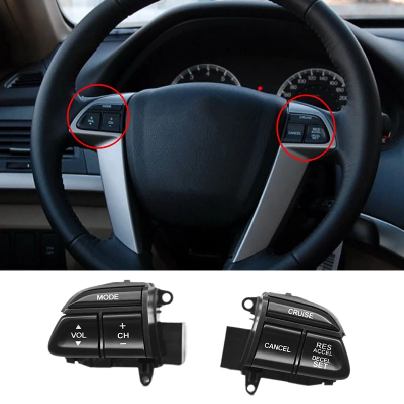 Car Steering Wheel Volume Adjustment Switch Cruise Control Button For Honda Accord 2008-2012