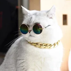 Dog Sunglasses Pet Cat Products Vintage Round Heart Puppy Kitty Headwear Eye Wear Photo Props Decor for Dogs Eyewear Glasses