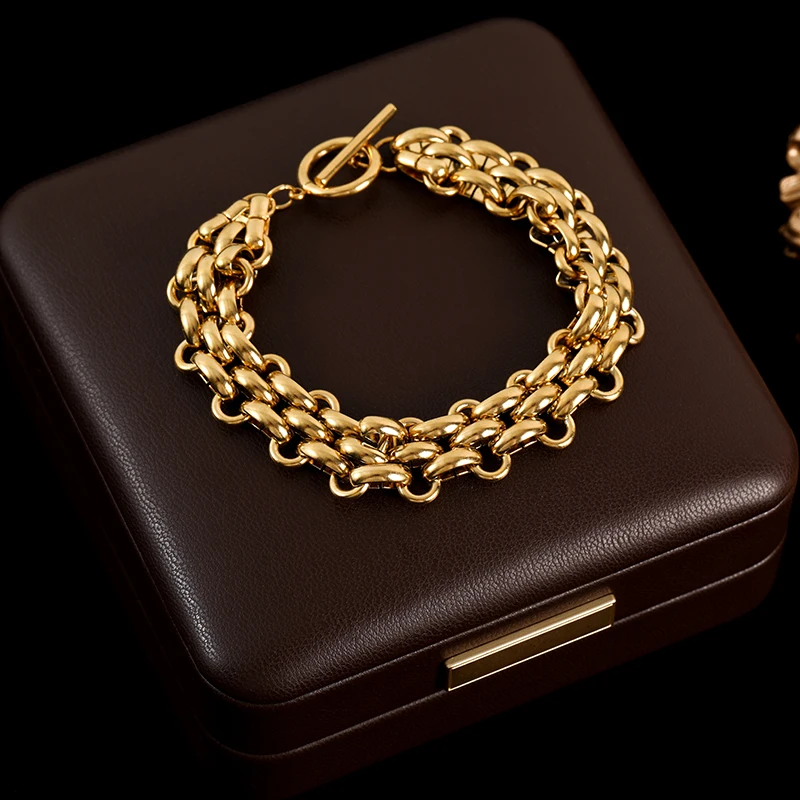 GANEMLY 316L Edelstahl Baum des Lebens Armband Für Frauen Mode 18K Gold Überzogene Handgelenk Kette Wasserdicht Schmuck Dame geschenk