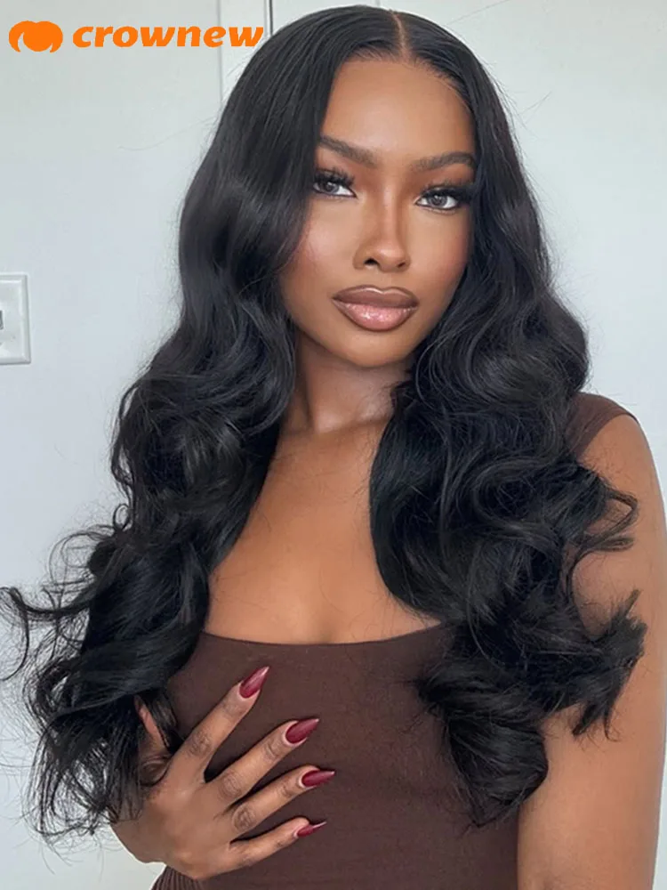 Body Wave Human Hair Wigs 13X4 HD Lace Front Human Hair Wig Pre Plucked Bleached Knots Wigs Human Hair 34 Inch 200% Cheap Wigs