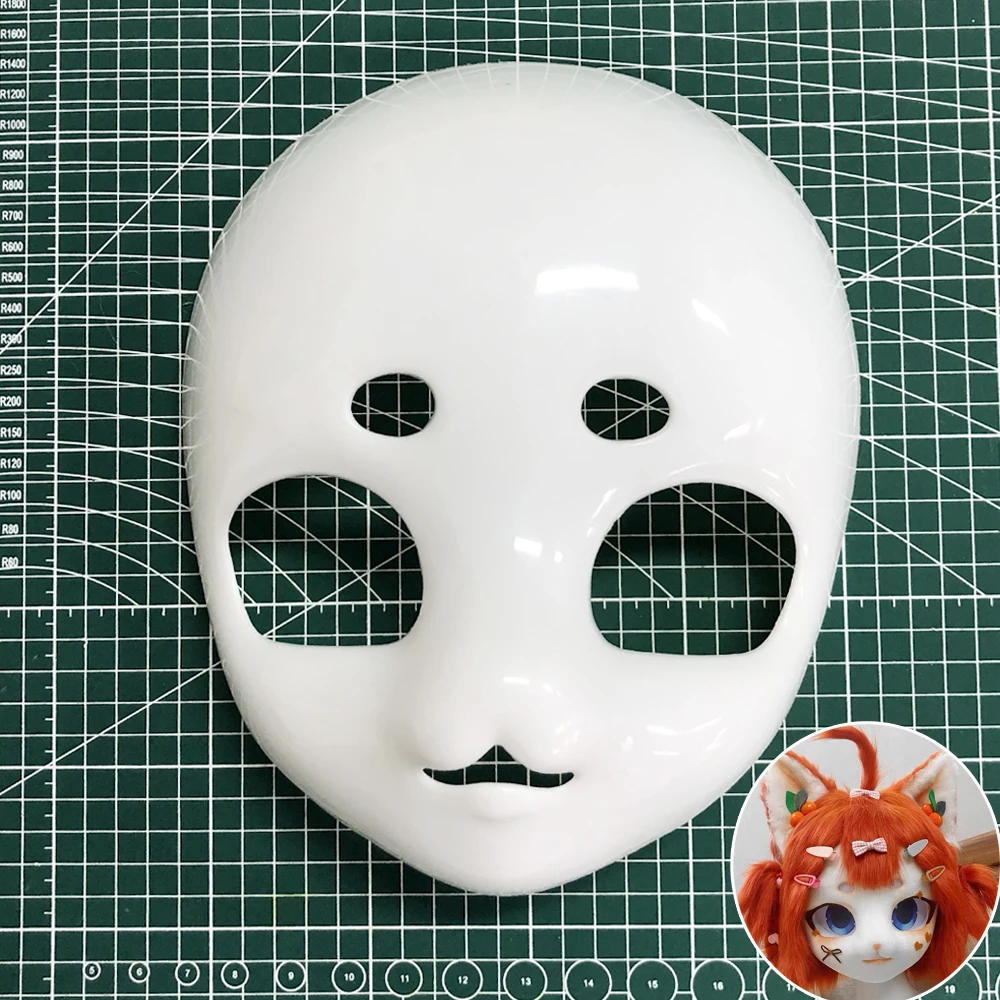 Kigurumi Base Beast Head Skull Mask Cosplay Animal Fursuit Cat Head DIY Thicken Plastic Masks Anime Party Costume Prop Gifts