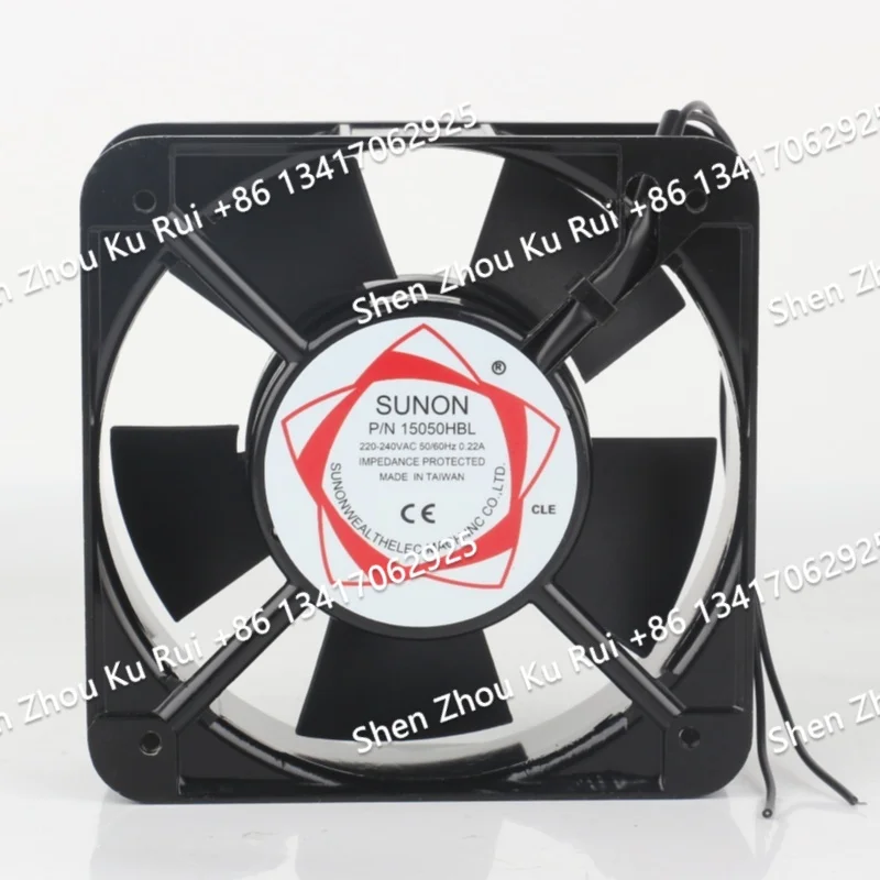 Coolingfan P/N 15050HBL new SUNON 200V AC220-240V 50/60Hz 0.22A DC EC 15050 150X150X50MM 15CM Industrial cabinet Aluminum frame