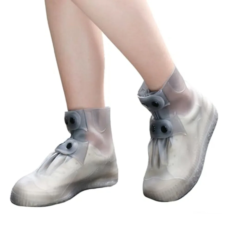 

Silicone Shoe Covers for Rain Waterproof Galoshes Overshoes Not-Slip Rain Shoe Protectors for Man Women Durable Reusable Sand C