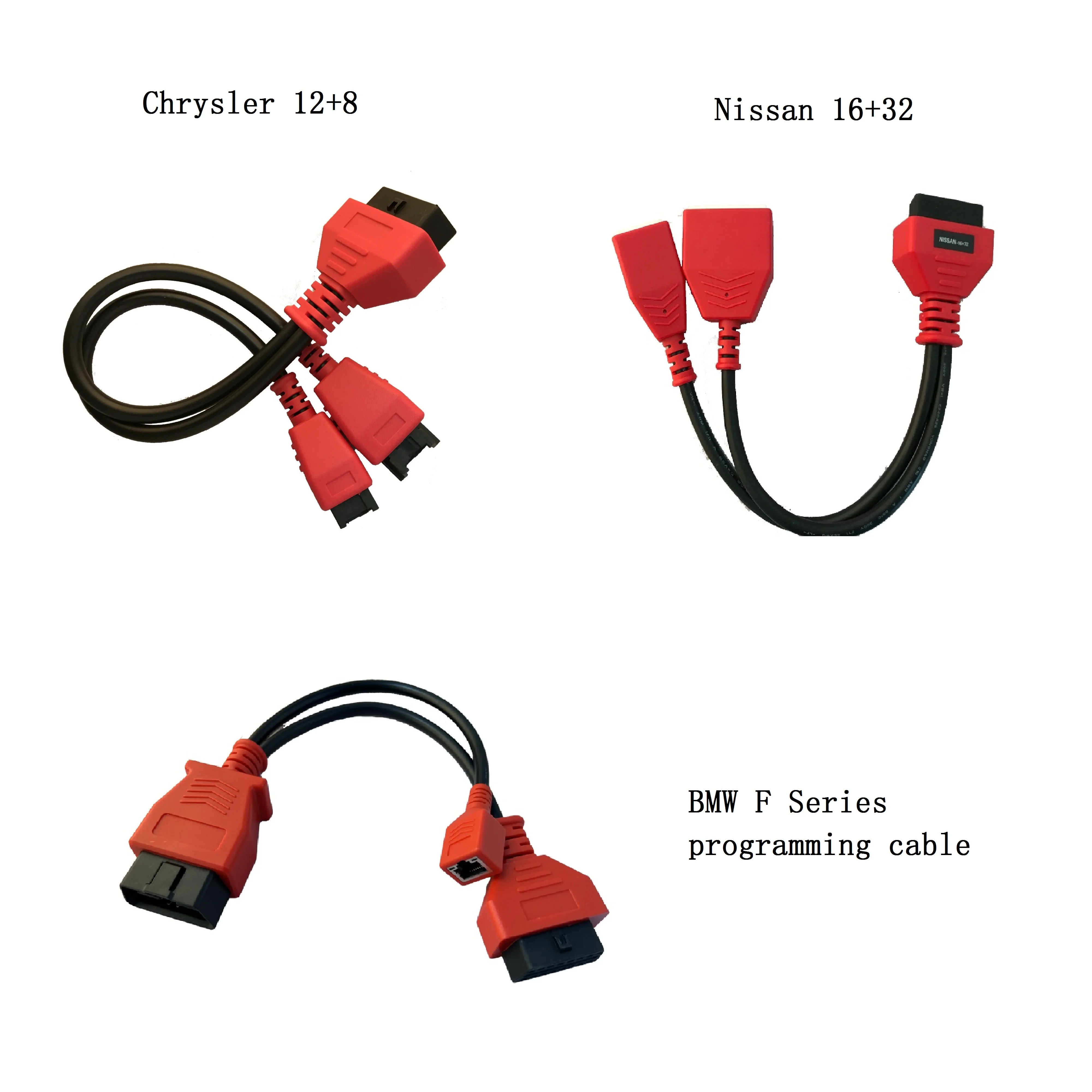 FCA 12+8 Connector Cable Adapter for Chrysler for Nissan 16+32pin  for BMW RJ45 F Series OBD2 with autel Maxisys MS908 PRO