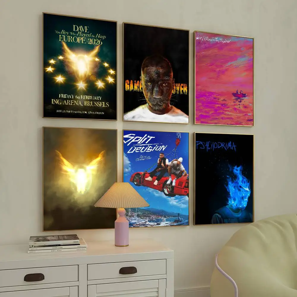 البوب الهيب هوب مغني الراب سانتان دي ديف ألبوم الموسيقى المشارك مناسبة للمنزل غرفة المعيشة غرفة نوم مكتب بار الجدار لاصقة تزيين