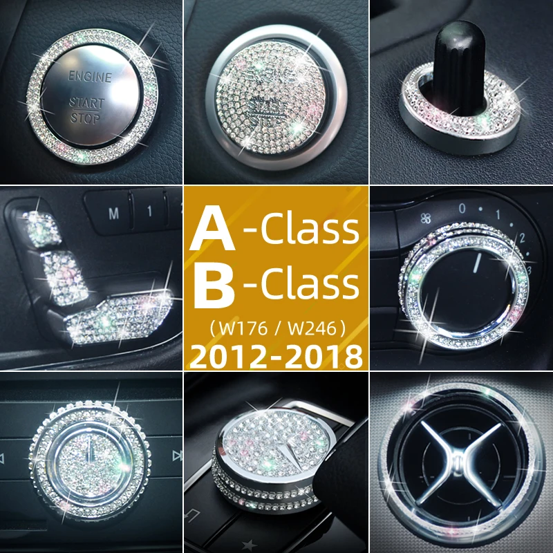 

Automotive Interior Renovation Diamond Complete Set Decoration For Mercedes-Benz W176 W246 A160 A180 B160 B180 B200 A200 Series