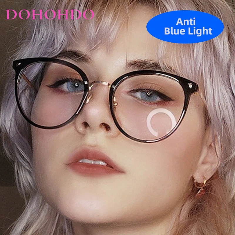 

New Vintage Luxury Designer Round Blue Light Glasses Men Women Trendy Metal Frame Optical Glasses Computer Gaming Glasses Unisex