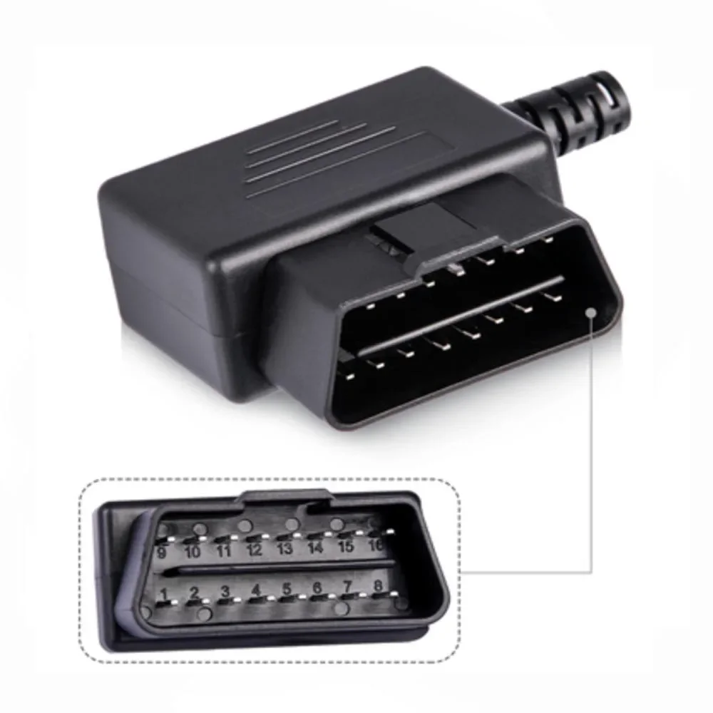 10 قطعة obd أنثى التوصيل مع المسمار obd2 16Pin موصل J1962M المقبس رئيس لسيارة تشخيص obd محول obdii 16 دبوس محول