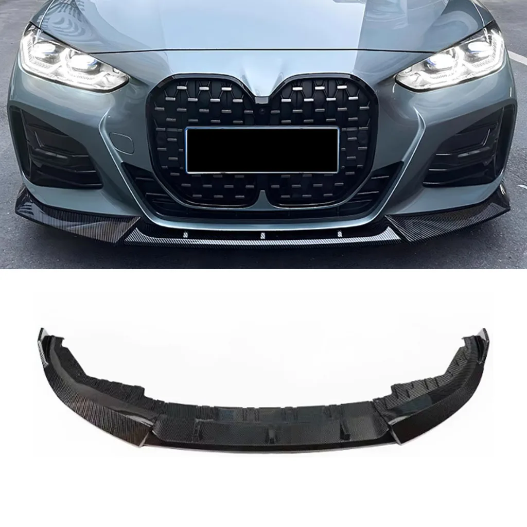 

Front Bumper Lip Spoiler Diffuser Splitter Body Kit Aprons Cover Guard Trim For BMW 4 Series G26 i4 M50&G24 Gran Coupe 2021-2024