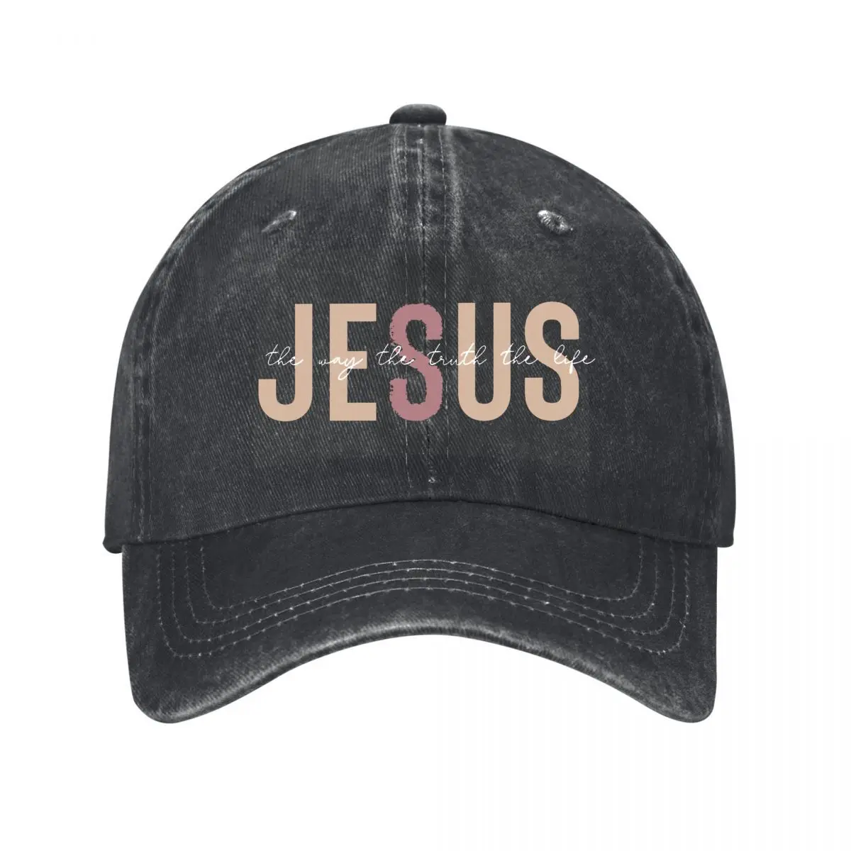 Casquette de baseball unisexe en toile avec motif chrétien Jésus, la Voie, la Vérité, la Vie, pour femme, pour l'extérieur