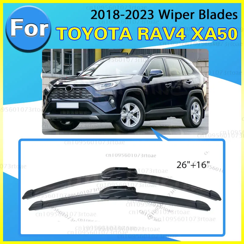 

2PCS Car Wiper For TOYOTA RAV4 XA50 2018 - 2023 Front Wiper Blades Brushes Auto Accessories 2019 2020 2021 2022 26"+16"