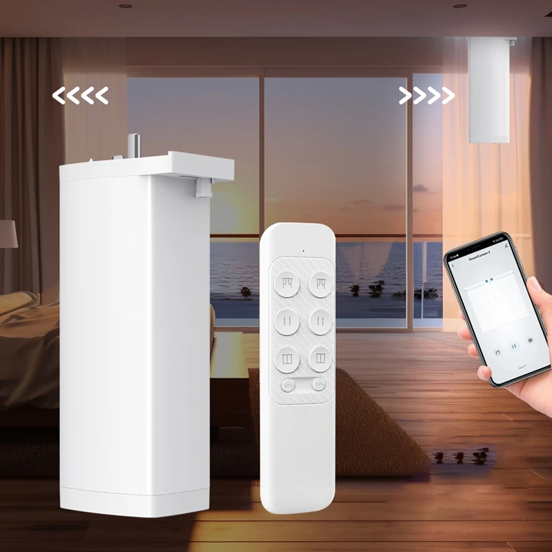 Умный электрический мотор для штор Tuya Zigbee с 2-канальным дистанционным интеллектуальным двигателем затвора для вилки ЕС-A23U