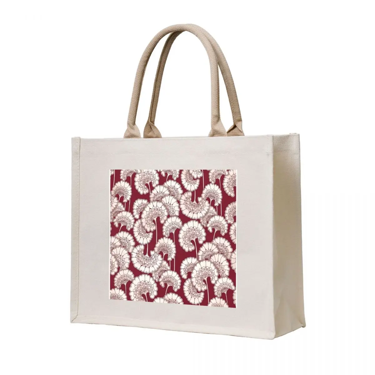 

Florence Broadhurst Inspired Design - Red Tote Bag large size bags tote bag Big bag women