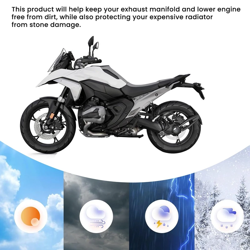 Motorcycle Accessories Front Wheel Fender Extender For BMW R1300GS R 1300 GS 2023 2024 ABS Hugger Splash Mudguard Guard