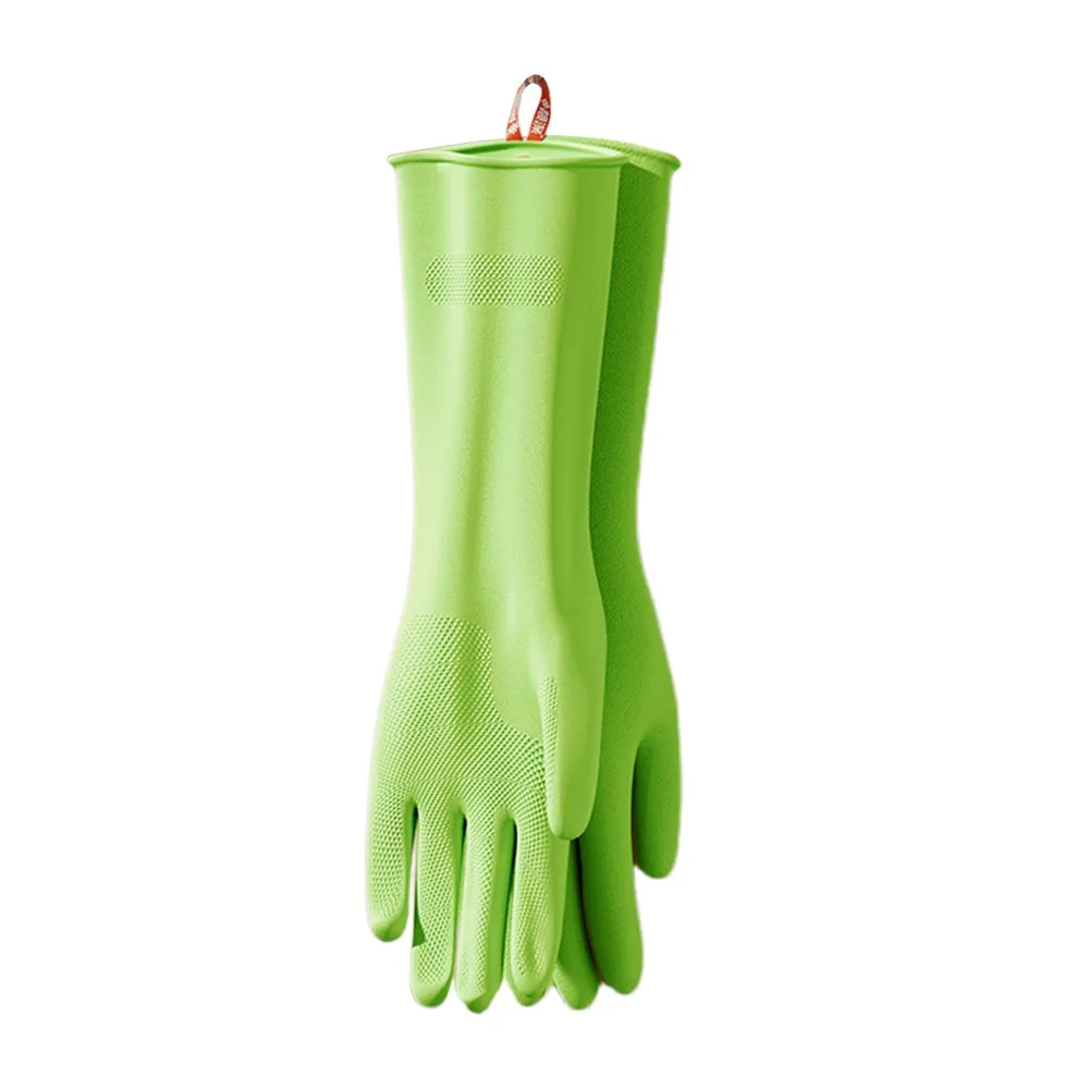 

Portable Kitchen Dishwashing Gloves Household Protective Covers Multifunctional Thickened Fleece-lined Gloves Cleaning Tools