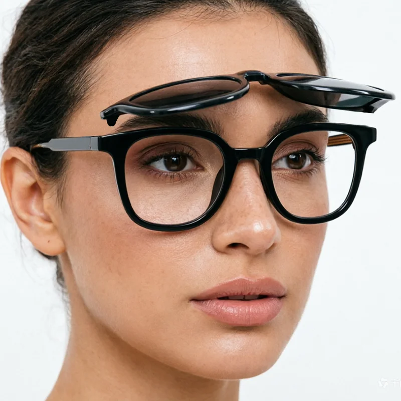 

Унисекс-очки с квадратной оправой TR90, блокирующие синий свет, с удобными накладными поляризационными линзами для защиты глаз от цифровых экранов